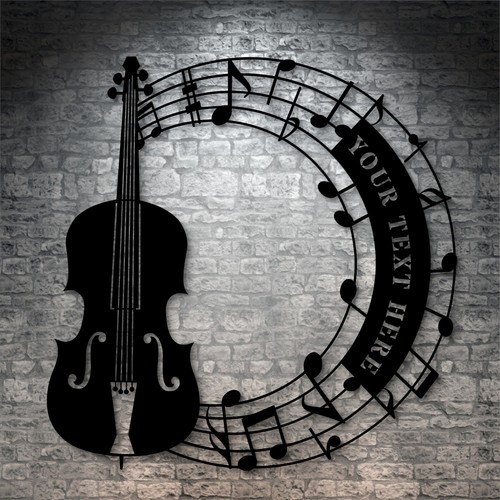 Personalized cello and notes - personalized,