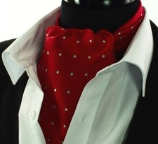 Men's Cravat Ascot Tie Red