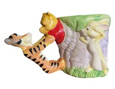 Winnie The Pooh Stuck with Tigger 3-D Ceramic Coffee Mug Cup Rare - APPLAUSE VGC