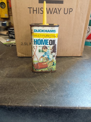 Vintage duckhams oil can - oil,