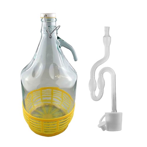 Glass demijohn swing top - 5l,