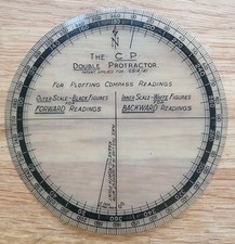 1940s CP Protractor For Plotting Compass Readings Air Ministry Aviation WW2