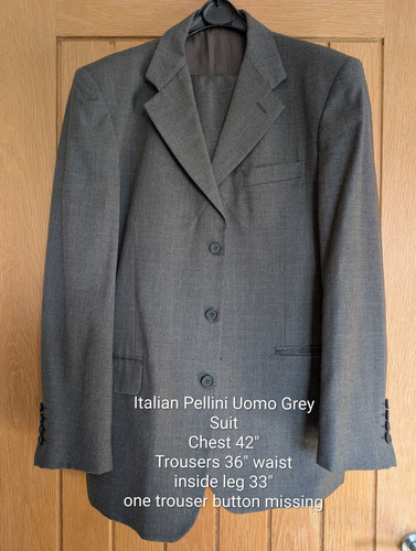 Pellini uomo grey wool piece - pellini,