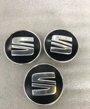GENUINE SEAT ALHAMBRA 3x ALLOY WHEEL CENTRE CAPS 7N5601171 #97