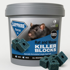 Sapphire 25 Ultra Secure Rat Mouse Blocks Strong Fast Single Feed Bait !!!