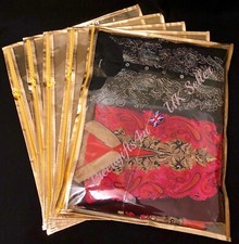 1/5/10 Gold Saree Bags Indian Wedding Lehnga Suit Packing Nikah Gift Bags MEDIUM