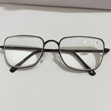 Reading Glasses +6.50 +7.00 +7.50 +8.00 Optical Lens Strength Black Metal Frame