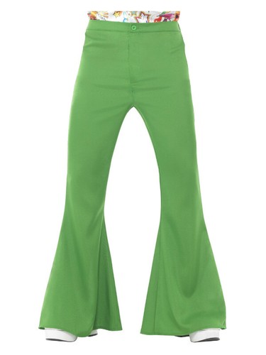 Flared trousers mens - trousers,, green