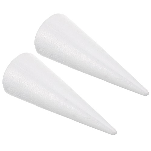 2pcs white polystyrene foam - white,