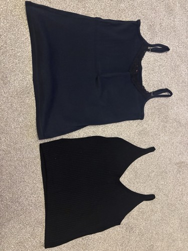 Bhs black vest top uk - &,