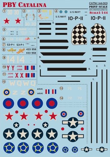 144 pby catalina markings - 1/144,