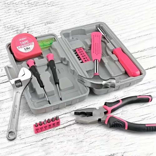 Ladies pink tool box set - box, diy