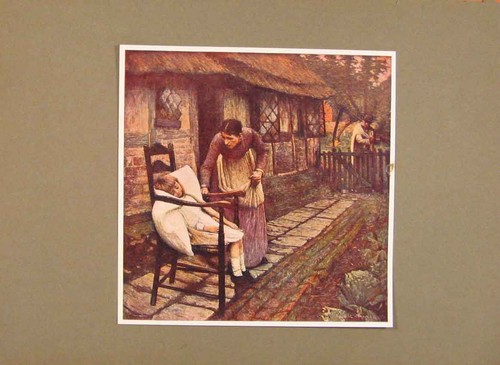 Original old antique print - original,