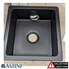 Astini Hampton 100 1.0 Bowl Matt Black Ceramic Undermount Kitchen Sink "GRADED"