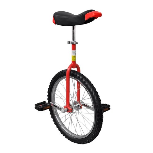 Red adjustable unicycle - red,