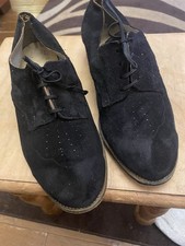 Vintage 1940s Black Suede