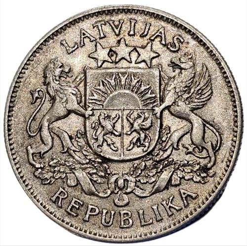 1926 latvia lati 835 - .835, silver