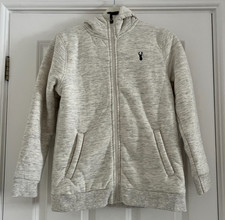 Next, Mottled, Pale Grey, Boys, Faux Fur Lined, Hoodie Cardigan/Jacket, Age 10