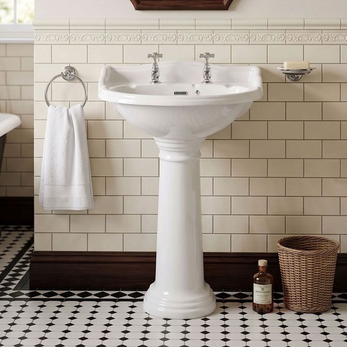 500mm basin full pedestal 2 - basin,