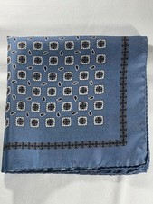 Reiss blue printed silk pocket