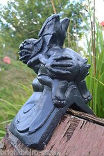 Black mooning gargoyle roof