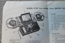 Vintage Instructions Model
