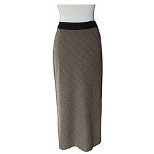 NORTON MCNAUGHTON Women’s Skirt Size 16 Retro Brown Plaid Long A-Line