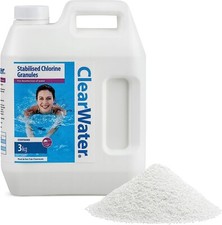 3kg Clearwater Chlorine Granules Water Treatment Swimming Pool Chemicals & Spa