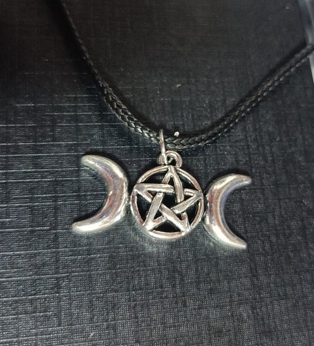 Triple moon phase pendant - triple,