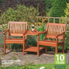 GARDEN LOVE SEAT WOODEN BENCH