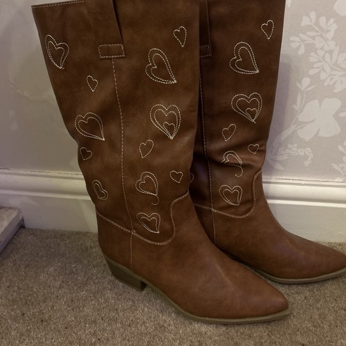 Ladies brown midcalf cowboy - midcalf,