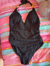 Ladies Black Halter Neck Swimsuit