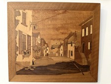 Vintage Wood Marquetry Harbour