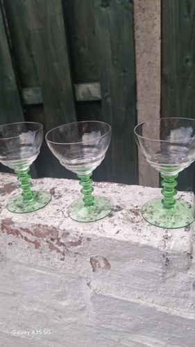 Green stem glasses - green,
