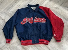 Vintage Cleveland Indians Starter Jacket Coat XL Made In USA MLB