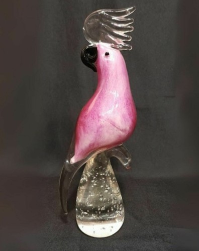 Vintage glass bird parrot - vintage,
