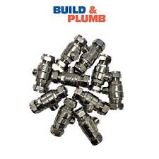 10 x 15mm Full Flow Bore Compression Isolating Isolation Valve Chrome