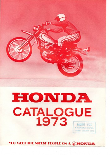 1973 honda catalogue - honda, road