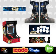 Icade Star Wars V1 Full Set Arcade Artwork Graphics Sticker Sides Marquee Panels