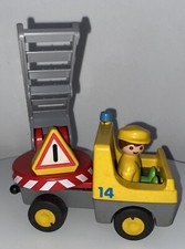 Vintage Playmobil 1.2.3 Turntable Ladder, Construction Truck - USED.
