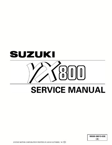 Suzuki vx800 96 - suzuki, service