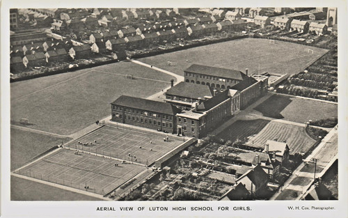 Luton aerial view - aerial, of