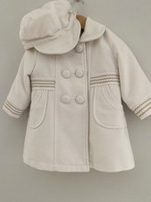 Coucher Tot baby girls bundle - double-breasted Coat, fitted Dress And Hat