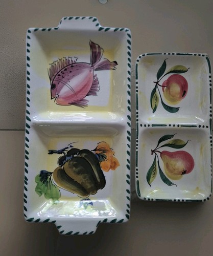 Set hand painted italian - of,