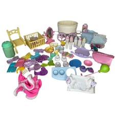 VTG Hasbro 1985 My Little Pony Baby Buggy Nursery Accessories Brushes Bassinet