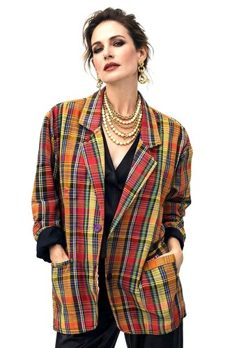 Vintage colorful plaid pinky - vintage,