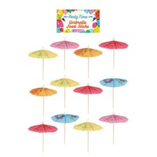 Mixed Cocktail Umbrella Paper Food Sticks Pick Decoration Summer Hawaiian Party