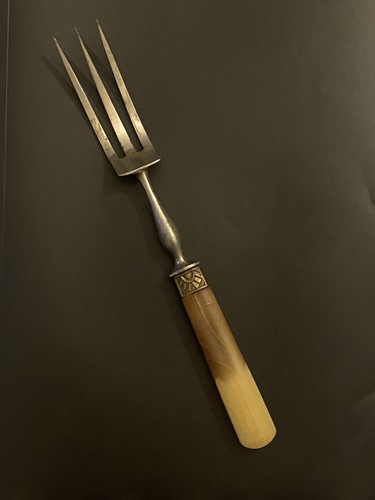 Vintage french gigot meat fork - french,