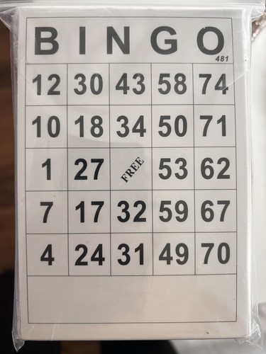 Bingo cards large print - bingo, 60