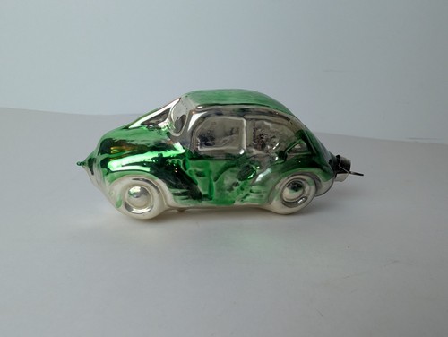 Vintage green car christmas - vintage,